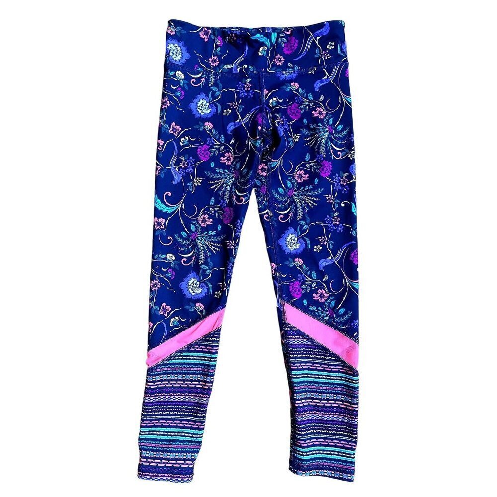 Old Navy Active Go Dry Girls Athletic Leggings with Floral Print S